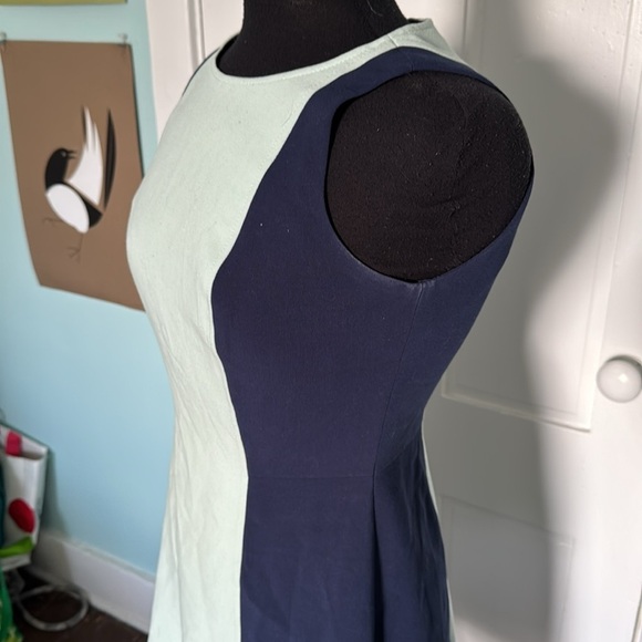 Boden color block fit and flare lined midi sleeveless dress six - Picture 2 of 5